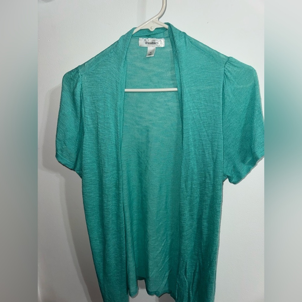 Dressbarn Turquoise Knit Cardigan